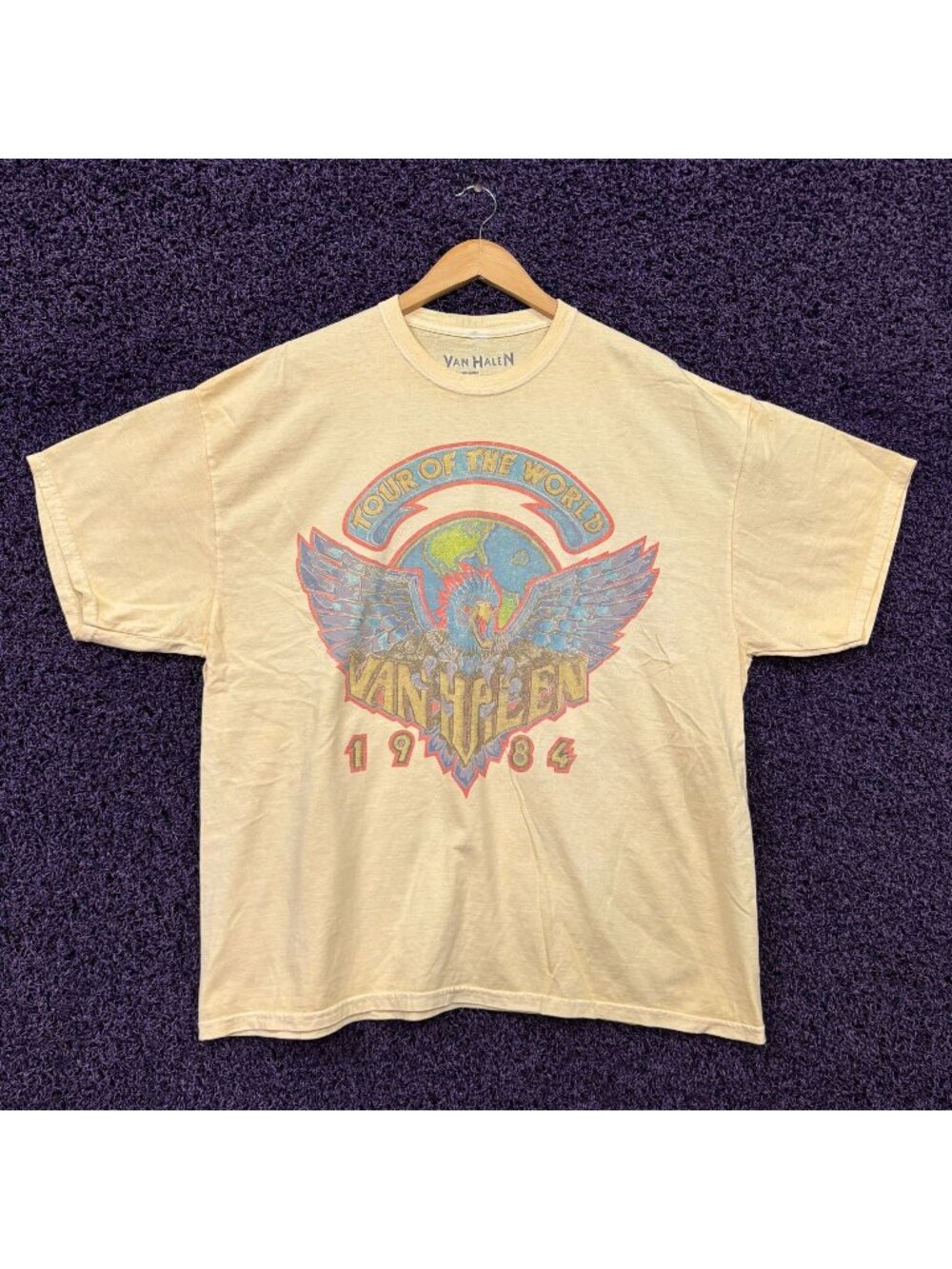 Van Halen 1984 Tour of the World Dates Oversized T-Shirt S/M